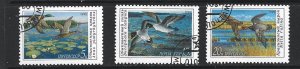 RUSSIA - 1990 DUCK CONSERVATION - SCOTT 5906 TO 5908 - USED