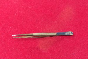 Stamp Tweezers - fine pointed straight end - 118mm long