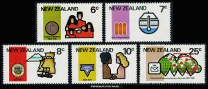 New Zealand Scott 593-597 Mint never hinged.