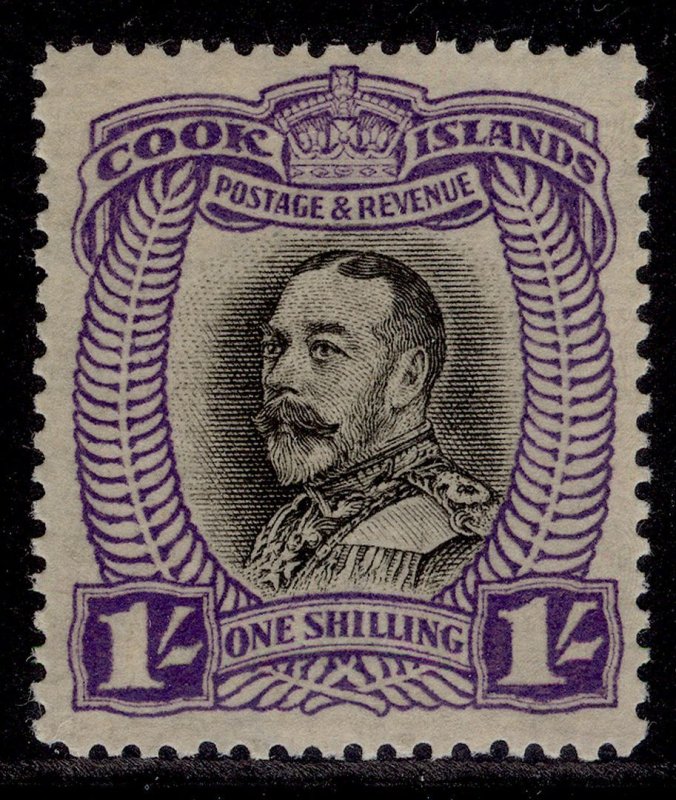 COOK ISLANDS GV SG105, 1s black & violet, M MINT. Cat £24.