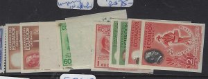 Ecuador Imperfs Ex-Waterlow lot of 10 Stamps MNH (2gwl)