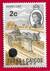 TURKS & CAICOS SCOTT#183 1969 2c DONKEY CART - MH