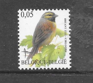 BIRDS - BELGIUM #2072 BUNTING MNH