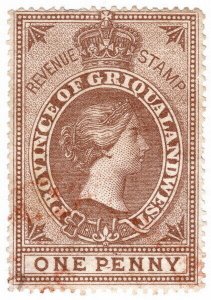 (I.B) Griqualand West Revenue : Duty Stamp 1d (1879)