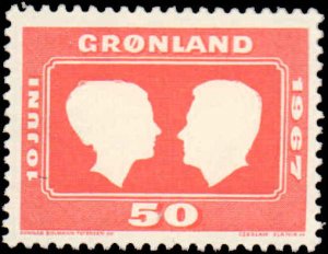 Greenland #69, Complete Set, 1967, Royalty, Never Hinged