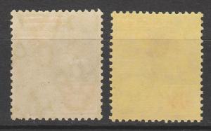 BRITISH GUIANA 1913 KGV SHIP 96C 2 DIFFERENT BACKS WMK MULTI CROWN CA