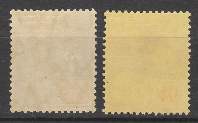 BRITISH GUIANA 1913 KGV SHIP 96C 2 DIFFERENT BACKS WMK MULTI CROWN CA