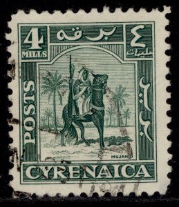 BRITISH OC OF ITALIAN COLONIES GVI SG139, 4m blue-green, FINE USED. CYRENAICA