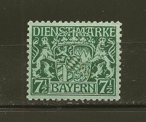 Bavaria SC#O8 Official Mint Hinged