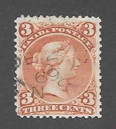 Canada. Scott #25  Used   Scott CV $40.00