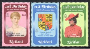 Kiribati - 1982 21st Birthday of Princess of Wales Set MNH** SG 182-185