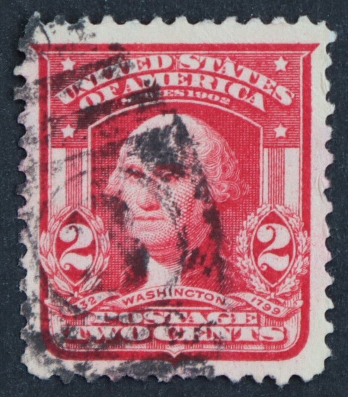 U.S. Used #319 2c Washington, Superb Jumbo. 3 Duplex Cancel. A Gem!