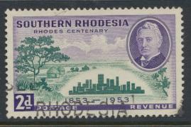 Southern Rhodesia  SG 73  SC# 76 Used / FU Centenary  Cecil Rhodes see details 