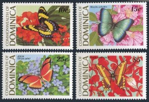 Dominica 1176-1178,1183,MNH.Mi 1213-1215,1220. Butterflies & Flowers 1989.