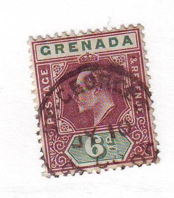 Grenada Sc 53 1902 6d Edward VII stamp used