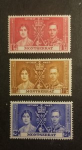 MONTSERRAT 1937 Coronation King George Mint Stamp Set Unused MH NG z4928 