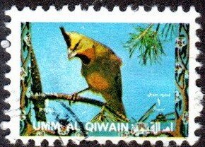 Umm al Qiwain sw1322 - Cto - 1r Yellow Cardinal  (1972)