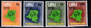 Zaire # 846-849, UPU Centennial, Mint NH, /2 Cat.