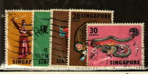 Singapore #88-90, 92 used