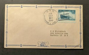 1946 USS Alexander J. Luke DE 577 Navy Cover Ship Cancel Peace and War Stamp