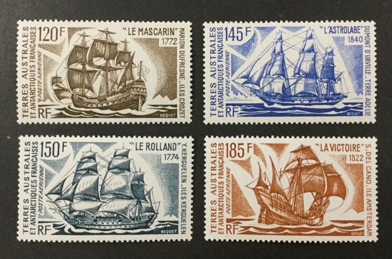 F.S.A.T. #C29-C32, 1973 set of 4, Antarctic Ships. VF, MNH. CV $32.00. (BJS)