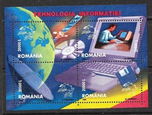 ROMANIA Sc 4615 NH SOUVENIR SHEET OF 2004 - MODERN TECHNOLOGY - COMPUTERS