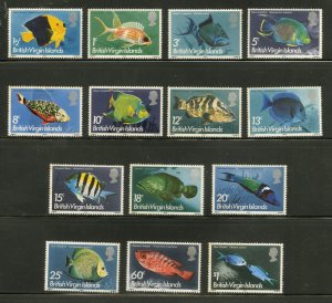 VIRGIN ISLANDS  284-97 MNH SHORT SET SCV $13.00 BIN $6.25