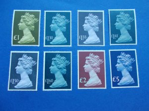 1977-87 Parcel High Values Complete Set of 8 (£1 to £5) SG 1026-28 Cat £60 M/N/H