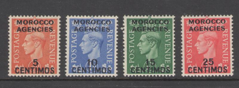 Great Britain Offices Morocco 1951 Overprints Scott # 99 - 102 MH