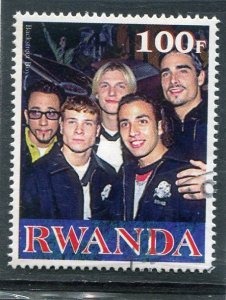 Rwanda 1999 BACKSTREET BOYS Singers Single Perforated Fine Used VF