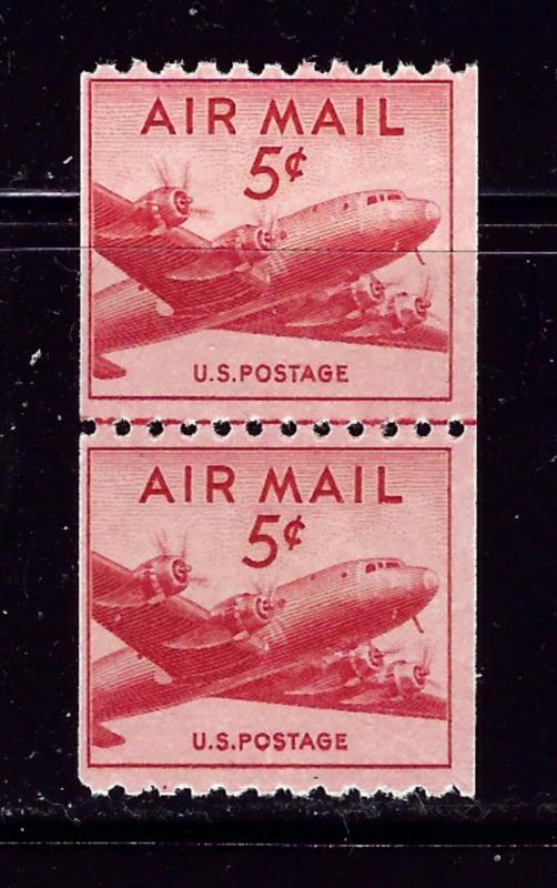 U.S. C37 MNH 1948 Coil Line Pair