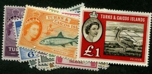 HERRICKSTAMP TURKS & CAICOS ISLANDS Sc.# 121-35 Scott Catalogue $112.65 NH