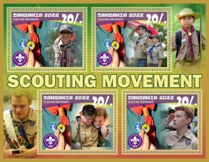 Stamps. Scouts 2022 year 1+1 sheets perforated Tanzania NEW
