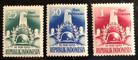 Indonesia Scott#418-420 Unused F/VF H Cat. $13.75