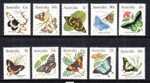 Australia 872-880 Butterflies MNH VF