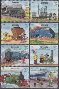 GRENADA # 1844-51 DISNEY STAMPS CELEBRATING LONDON '90 WORLD STAMP EXHIBITION