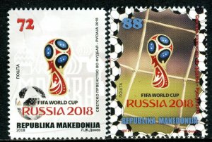 183 - MACEDONIA 2018 - Football - FIFA World Cup - Russia - MNH Set