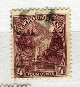 NEWFOUNDLAND; 1923 early Pictorial issue fine used 4c. value