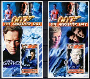 Guinea 2003 JAMES BOND Die Another Day/CONCORDE 3 Sheetlets + 3 Souvenir Sheets