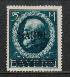 Saar #38 Very Fine Mint Full Original Gum Lightly Hinged **With Certificate**