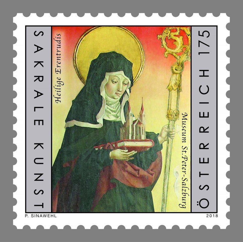 Stamps Austria 2018 - Saint Erentrude.