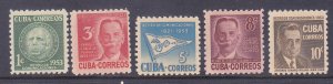 Cuba 514-18 MNH 1954 Miguel Llaguno Flag Antiono Ginard Rojas Set