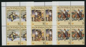 Slovenia 489-91 TL Blocks MNH Martin Krpan from Vrh, Horse, Folkfore