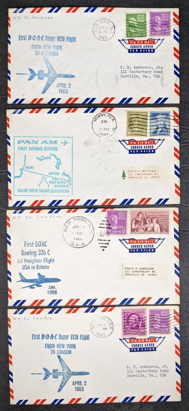 39 airmail first flight covers 1940-1960s prexies [Y.128]