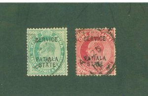 PATIALA INDIAN STATE O27-28 USED BIN $1.00