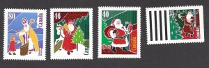 Canada #1339-42 MNH set, Christmas 1991, issued 1991