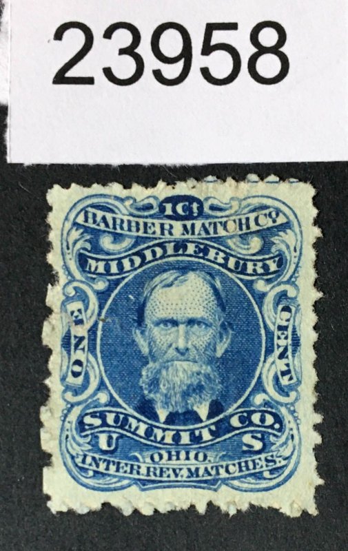 US STAMPS # RO17d MATCH & MEDICINE REVENUE UNUSED CAT. $ LOT #23958