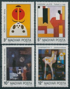 Hungary Stamps 1989 MNH Modern Hungarian Paintings Art Lajos Bassak 4v Set