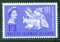 Solomon Islands Scott 109 Freedom from Hunger stamp MH*.