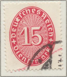 Germany Deutsches Reich German Empire Numeral Dienstmarken 15pf stamp Mi118